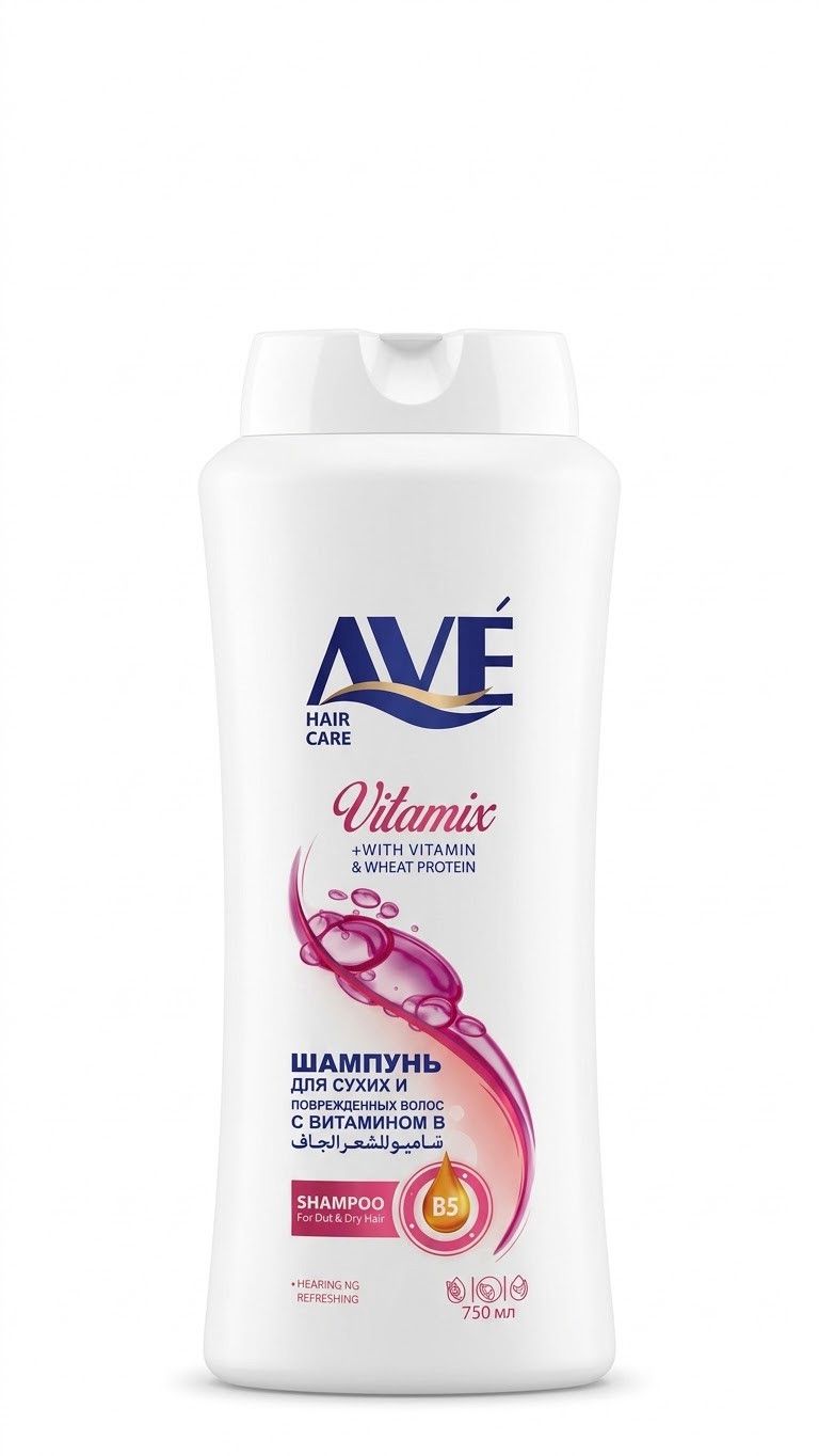 Şampun saçlar üçün AVE Vitamix, quru və zədələnmiş saçlar üçün, 750 ml — Mallar, Bakı