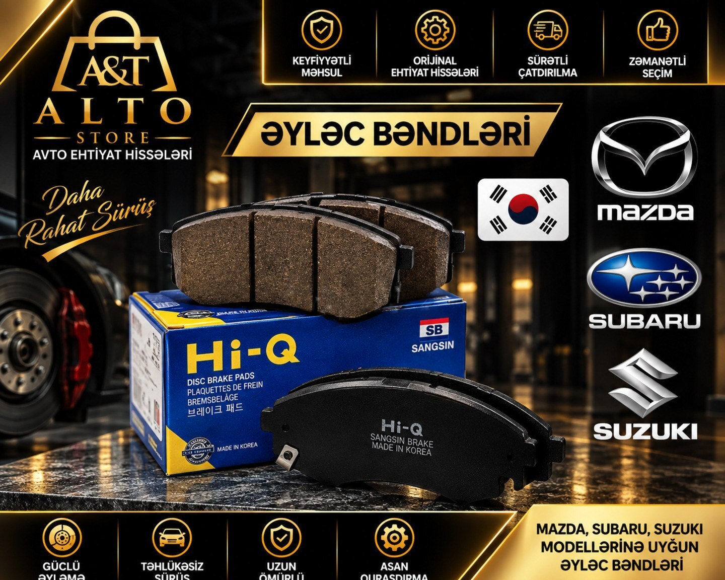 Əyləc bəndləri Mazda, Subaru və Suzuki üçün — Bakı