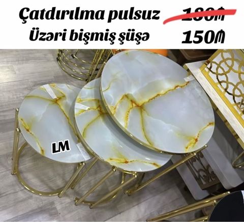 _*Ziqonlar Üçlü Dəst*_ Üzəri bişmiş şüşə *Çatdırılma xidməti — Bakı