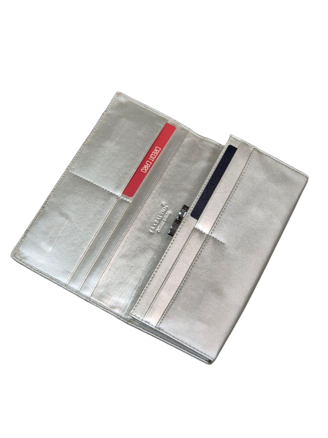 Qadınlar üçün pulqabı, poliuretan, haki rəng, 19x9 sm, 13 kart bölməsi, maqnit kilidli, Çin istehsalı - Saralyn_C6196_Haki — Mallar, Bakı (3)