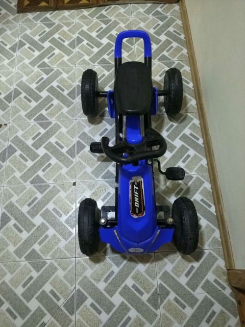 Uşaq pedallı qaçış maşını (go-kart) – mavi - Pedallı idarəetmə: ön — Bakı