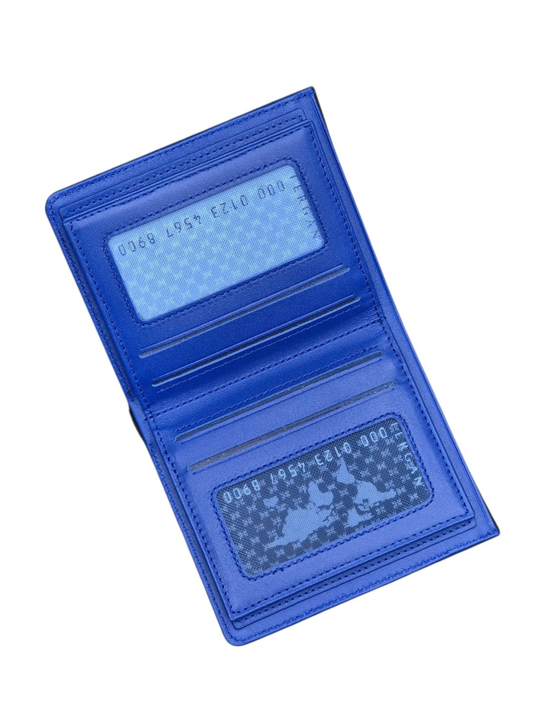 Pul kisəsi təbii dəri, unisex, 16 kart bölməsi, 11.5x9.5x2 sm, Türkiyə istehsalı, qara-mavi - Tergan_1672_Black-Blue — Mallar, Bakı (3)