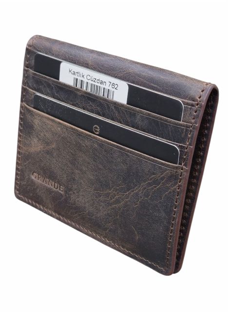 Kredit kartları qabı təbii dəri, unisex, qəhvəyi - Grande_762_G2-Taba — Bakı