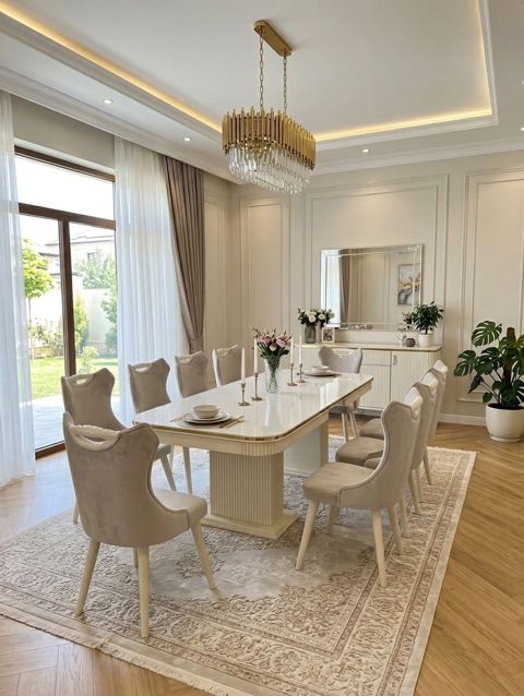 Masa desti 10 ədəd stul və açılan masa təzədir vitrin malıdı 1250 — Bakı