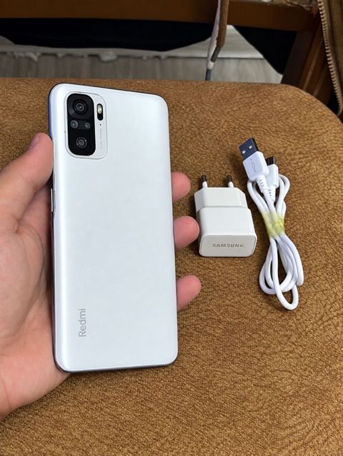 Redmi Note 10, 128 GB, rəng - Ağ, Barmaq izi, İki sim kartlı, Face ID — Bakı