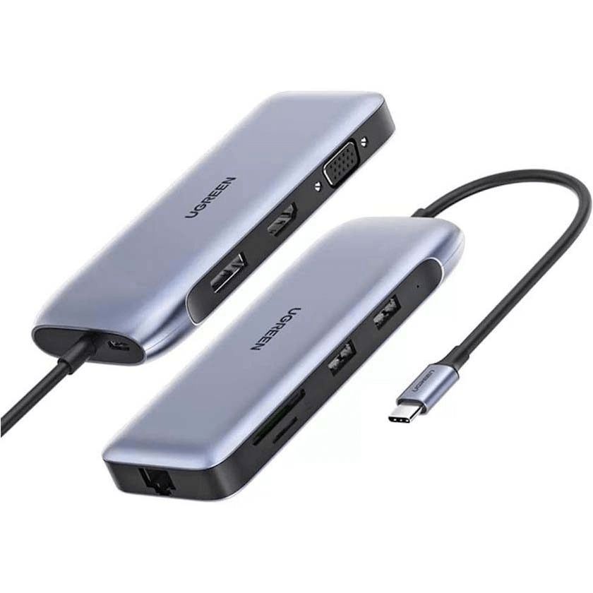 70301 ugreen usb-c to HDMI+DP+VGA+2xUSB3.0+RJ45+SD/TF+USB-C pd CM274 — Kompüterlər və noutbuklar, Bakı