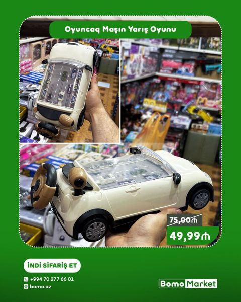 Oyuncaq Maşın Yarış Oyunu - Mini avtomobil formasında interaktiv — Bakı