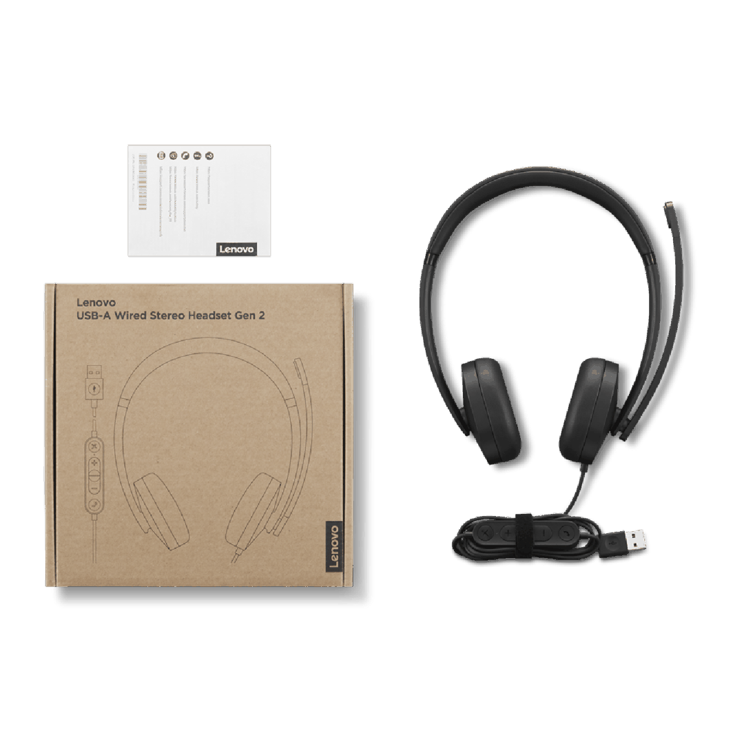 Lenovo Usb-a Wired Stereo Headset Gen 2 4XD1P83425 — Klaviaturalar və siçanlar, Bakı (6)