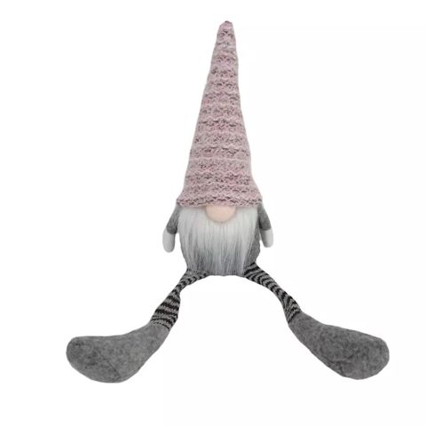 Cırtdan Grinch Gnome RSny1, 7x6.7x33 sm, boz/çəhrayı — Bakı