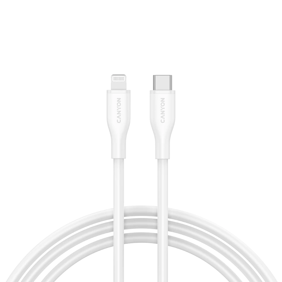 Kabel Canyon CLNM60 USB-C/Lightning, 1m, Ağ — Smartfon aksesuarları, Bakı