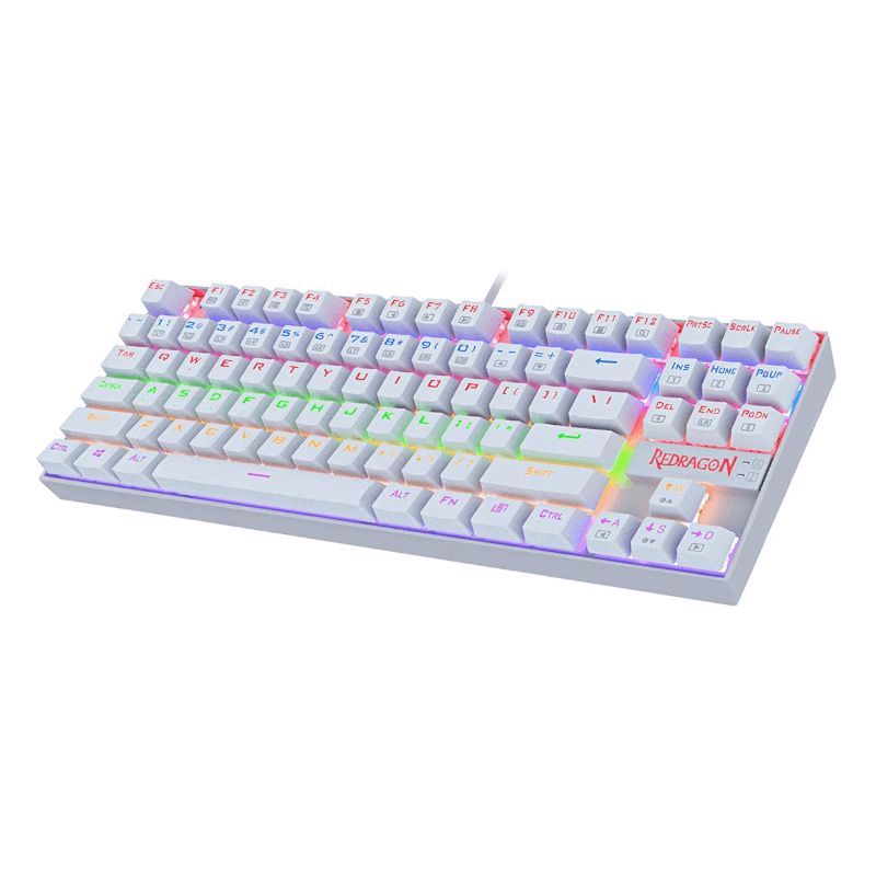 Klaviatura Redragon Kumara K552W-RGB-1 87key RGB mechanical keyboard,white — Kompüterlər və noutbuklar, Bakı (2)
