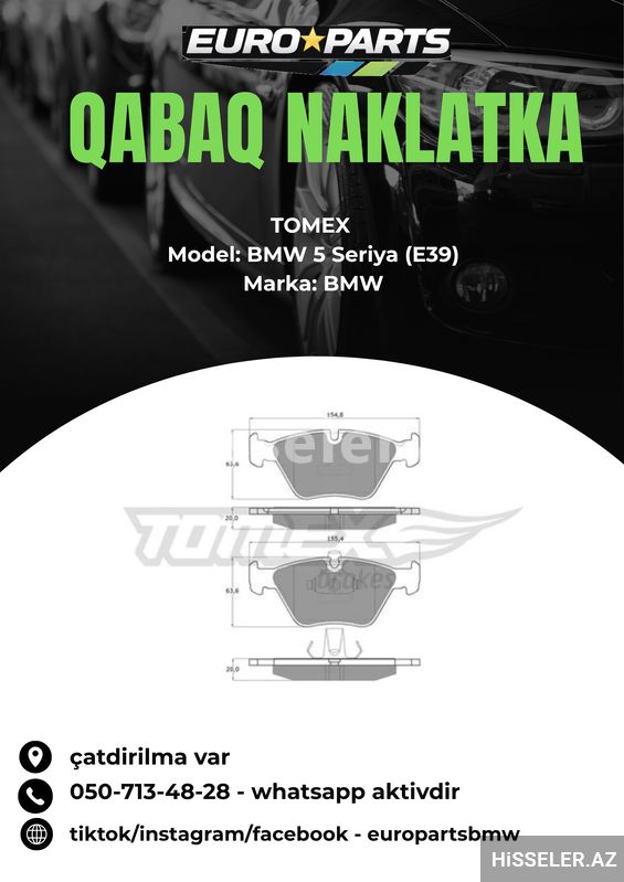 Bmw 5 seriya E39 Qabaq Naklatka — Gidiş hissəsi, Bakı