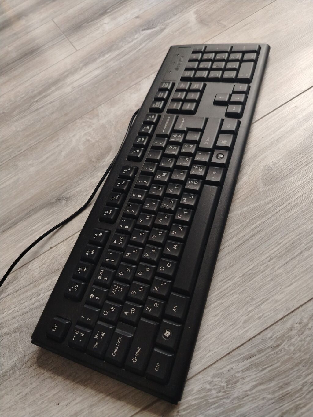 A4Tech simsiz deyil, naqilli masaüstü klaviatura - Tam ölçülü layout — Klaviaturalar və siçanlar, Zaqatala (2)