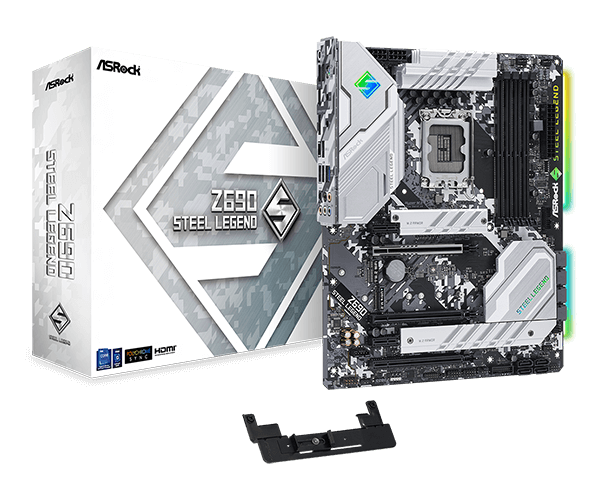 AsRock, Z690 Steel Legend, LGA 1700, DDR5, 192gb, 4800mhz, ATX, 1, 1, 1, 3, 8, 2x8pin 90-MXBIK0-A0UAYZ — Ana platalar, Bakı