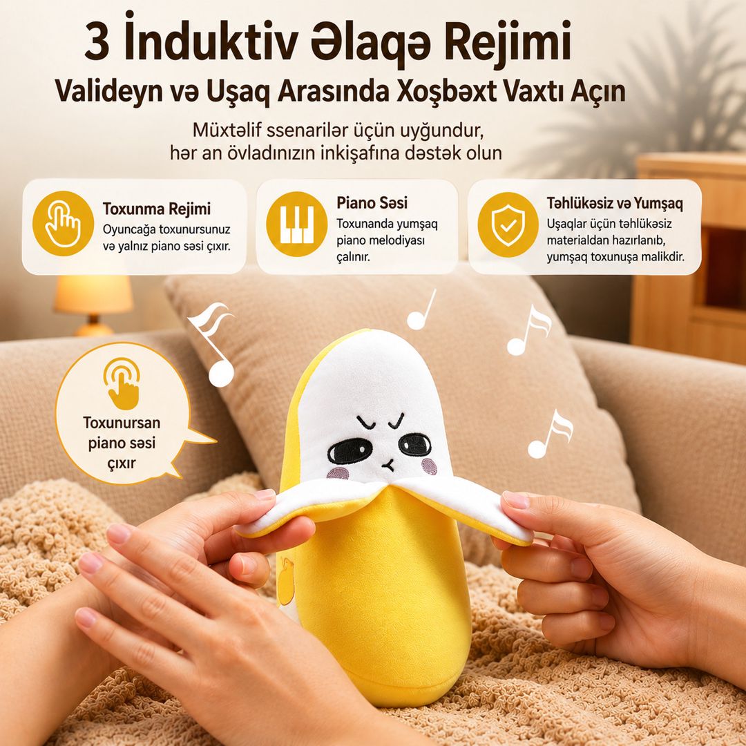 İnteraktiv oyuncaq Fruit Sensing Banan, 3+ yaş, 10 sm — Mallar, Bakı (2)