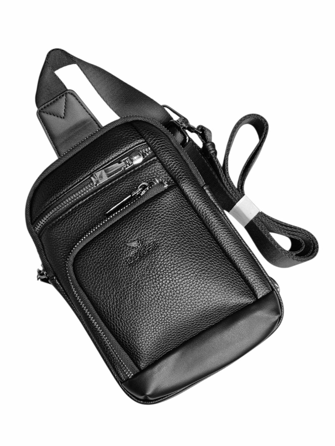 Unisex kross-bodi çanta, qara, poliuretan, 21x14 sm, Çin istehsalı - Boxiden_J6204_Black — Mallar, Bakı (2)