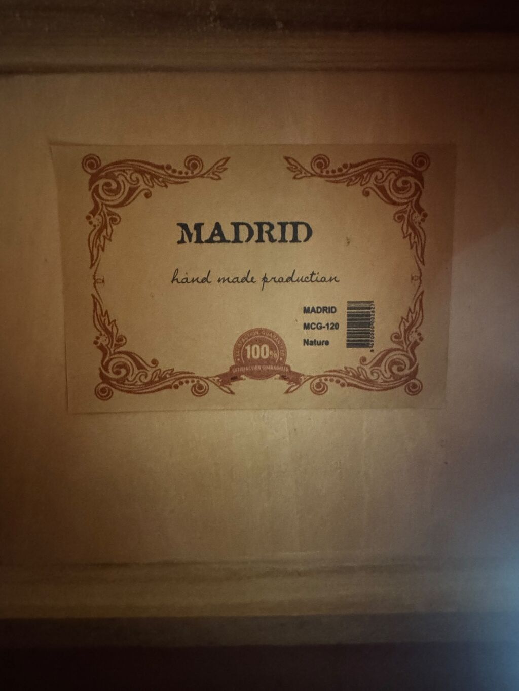 Klassik gitara – Madrid MCG-120 (Nature) - Korpus: klassik forma, ön — Gitarlar və digər simli alətlər, Bakı (4)