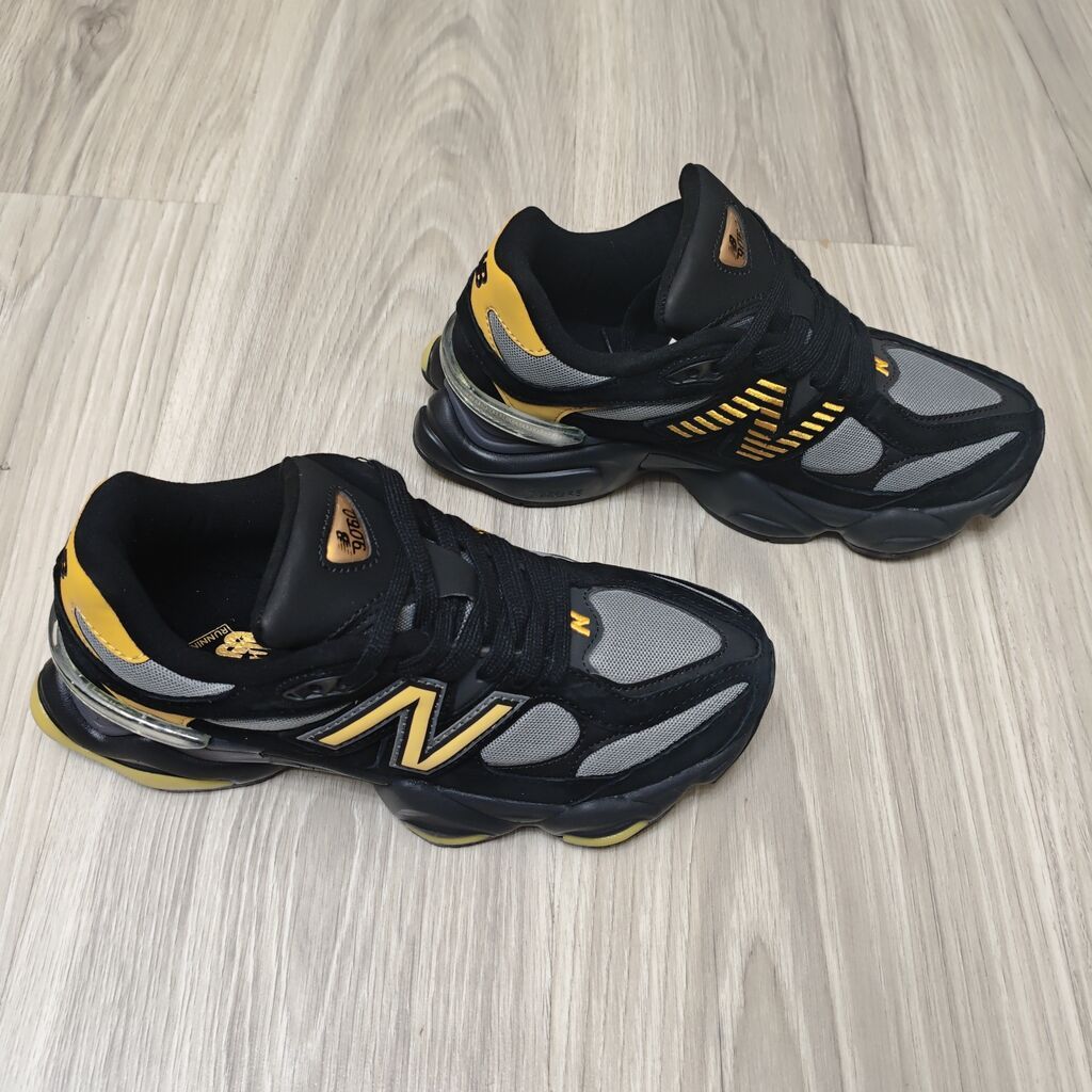 New Balance 9060 idman ayaqqabısı – qara/boz/sarı rəng palitrası — Krossovkalar, Bakı (2)