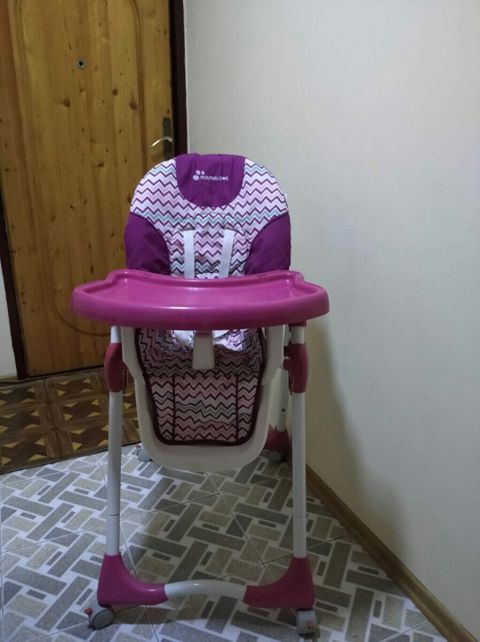 Mamalove uşaq yemək stulu - Rəng: bənövşəyi/çəhrayı tonlarda, naxışlı — Bakı