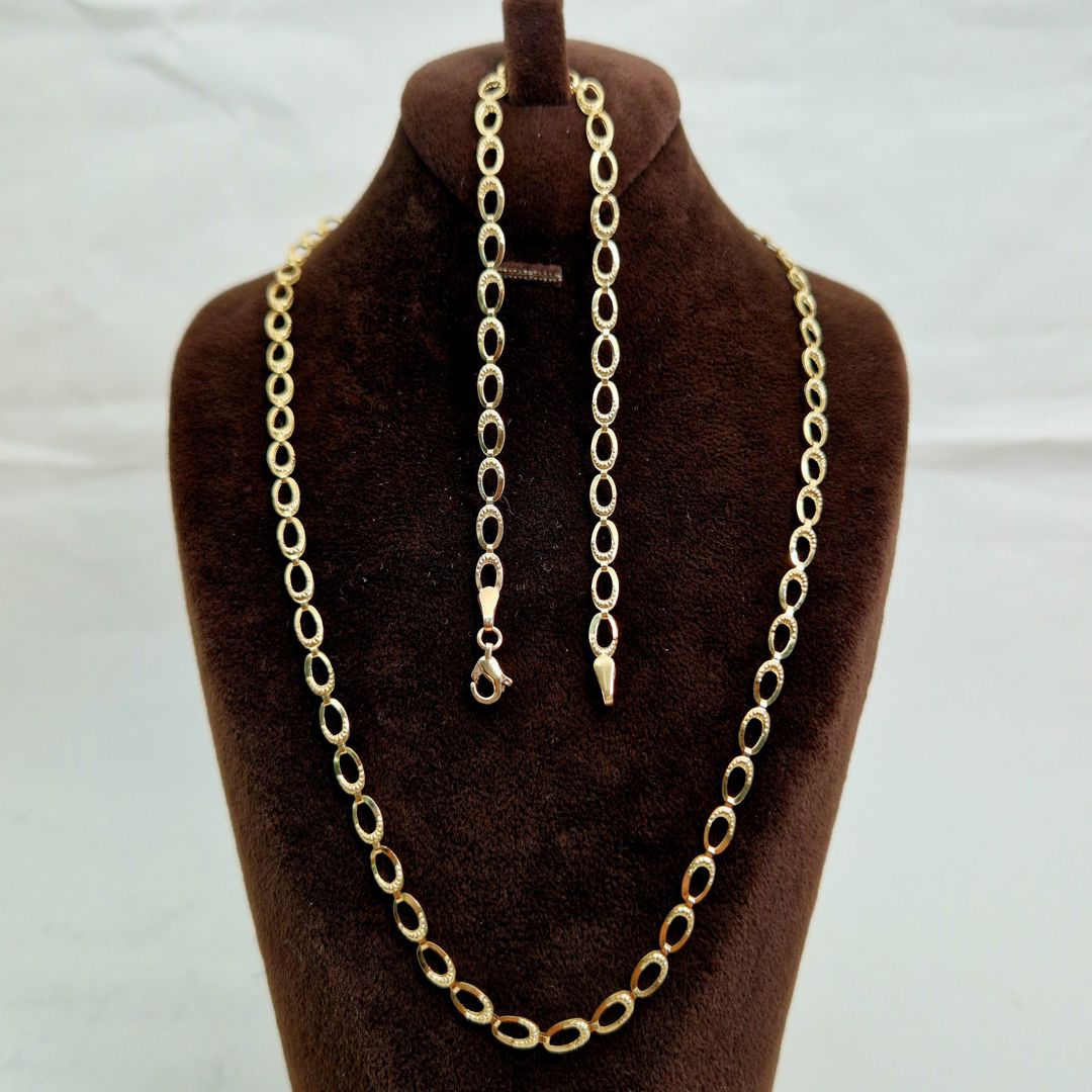 Zinət dəsti boyunbağı və qolbaq Azgold 10472, qızıl 585 əyar VJ382896 No Brand — Mallar, Bakı (2)