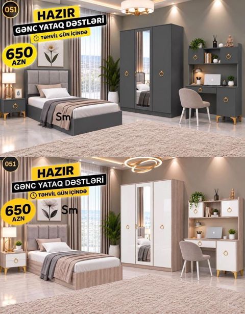 Hazır gənc yataq dəstləri – 051 model Komplektin tərkibi: - Tək — 650 ₼ · Qobustan · Uşaq mebeli dəstləri Hazır gənc yataq dəstləri – 051 model Komplektin tərkibi: - Tək — Qobustan