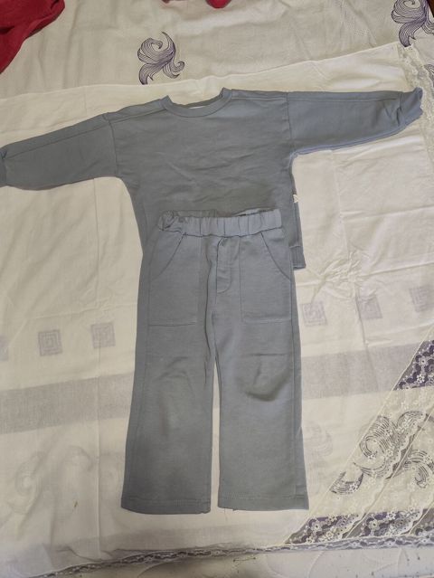 Uşaq geyim dəsti – 2 parça - Model: sadə, rahat gündəlik dəst - Rəng — Masazır