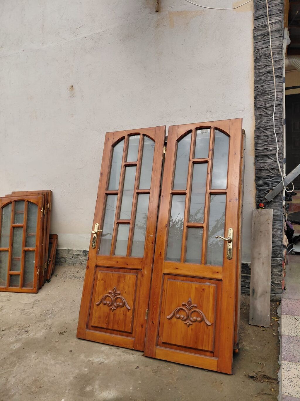 Qonaq otağı üçün İşlənmiş Otaq qapısı 80x200 sm Zamok ilə, Zəmanətli, Ödənişli quraşdırma, Ünvandan götürmə — Pəncərələr, qapılar, balkonlar, Bakı (3)