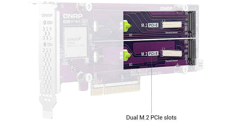 Qnap üçün şəbəkə genişləndirilməsi kartı QM2-2P-384A — Server avadanlıqları, Bakı (2)