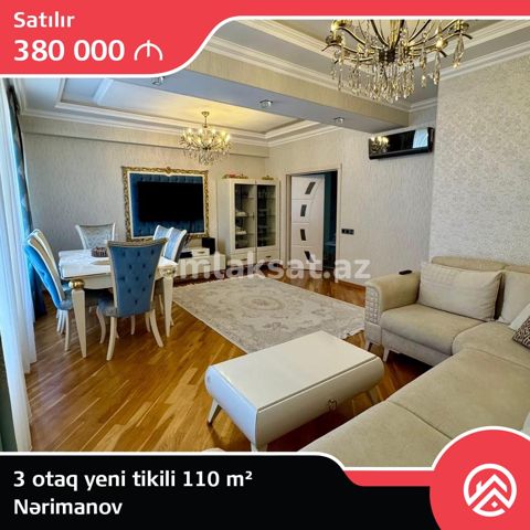 Satılır 3 otaq yeni tikili 110 m², Nərimanov — Bakı
