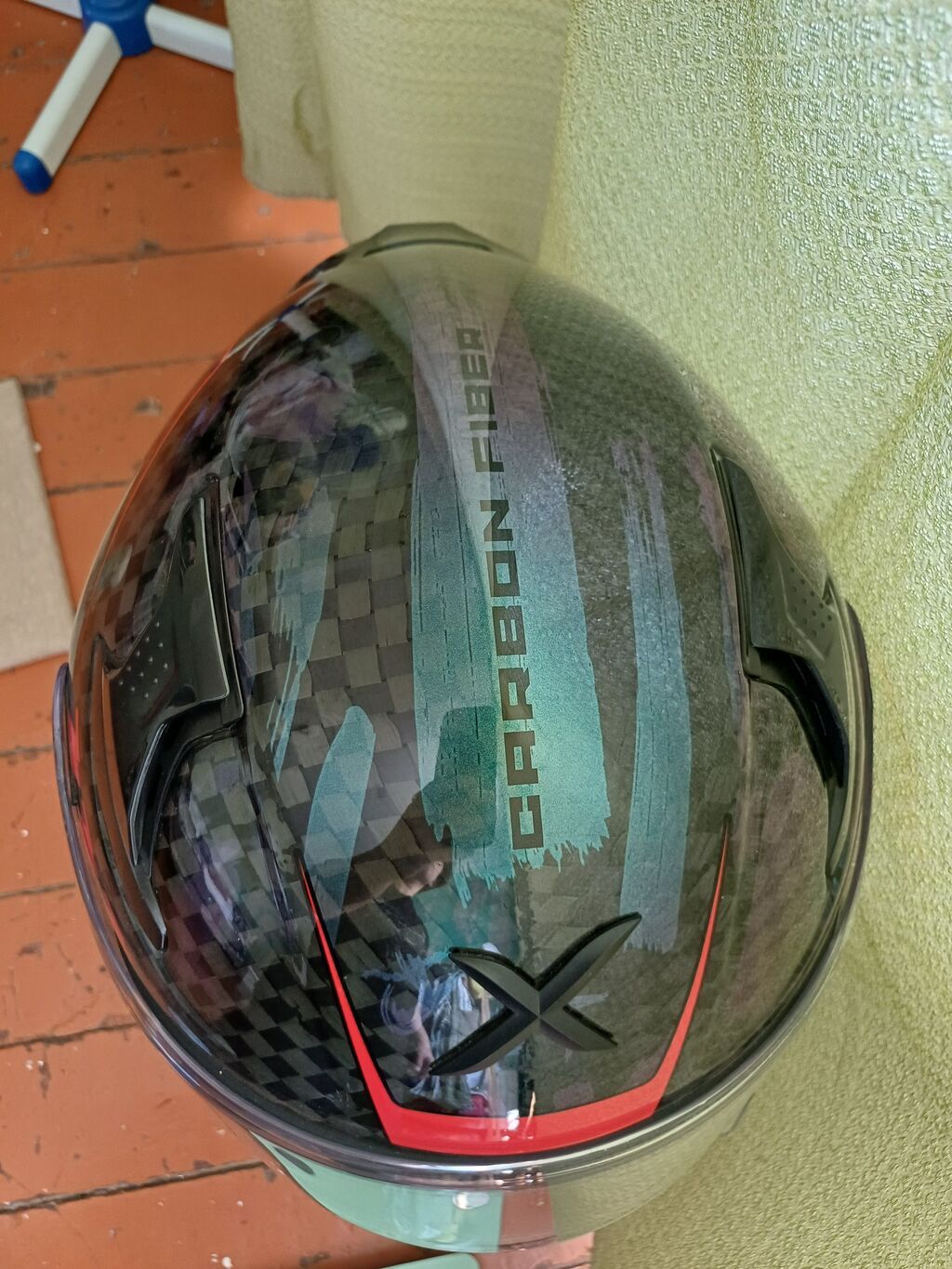 Axor Carbon fiber kask. 1 2 dəfə istifadə olunub. motosikletimi — Motosiklet geyimi, Bakı (3)