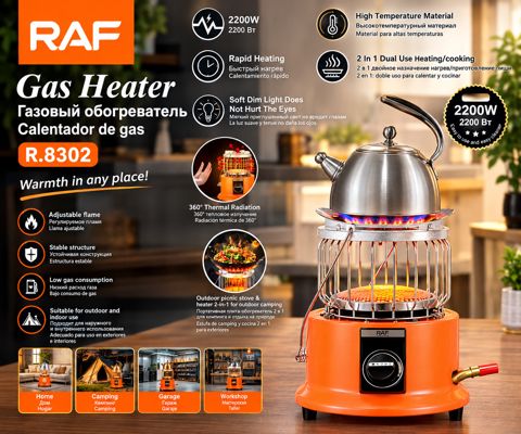 Kempinq üçün portativ qaz plitəsi RAF R.8302, 2200 Vt — Bakı