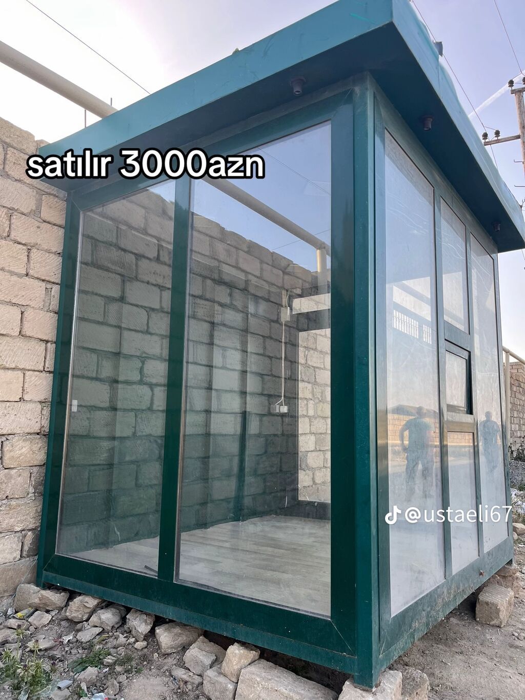 Şüşəli kiçik pavilon/kiosk - Ölçü: təxmini 2,5 x 2 m (fotolara — Hazır konstruksiyalar, Mehdiabad (3)