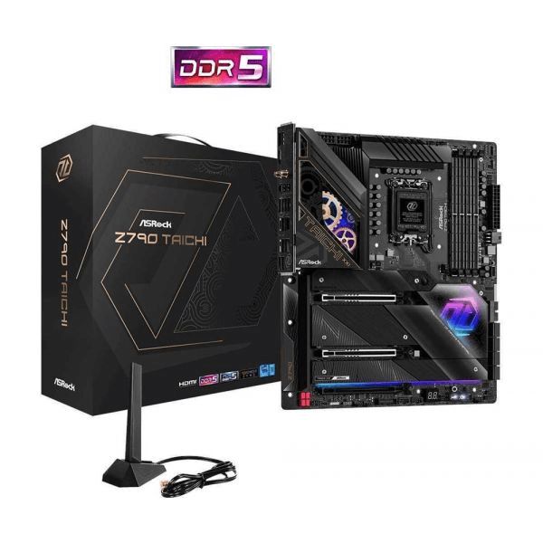AsRock, Z790 taıchı, lga 1700, DDR5, 192, 4800mhz, eatx, 0, 1, 2, 5, 8, 2x8pin 90-MXBJD0-A0UAYZ — Ana platalar, Bakı