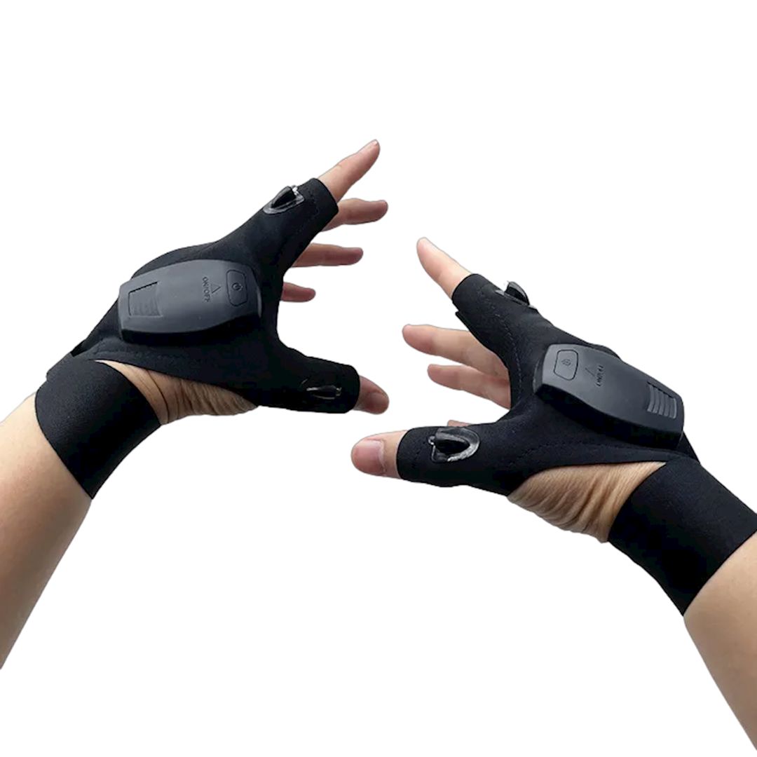 İşıqlı əlcək LED Rechargeable Flashlight Gloves, qara — Mallar, Bakı (2)