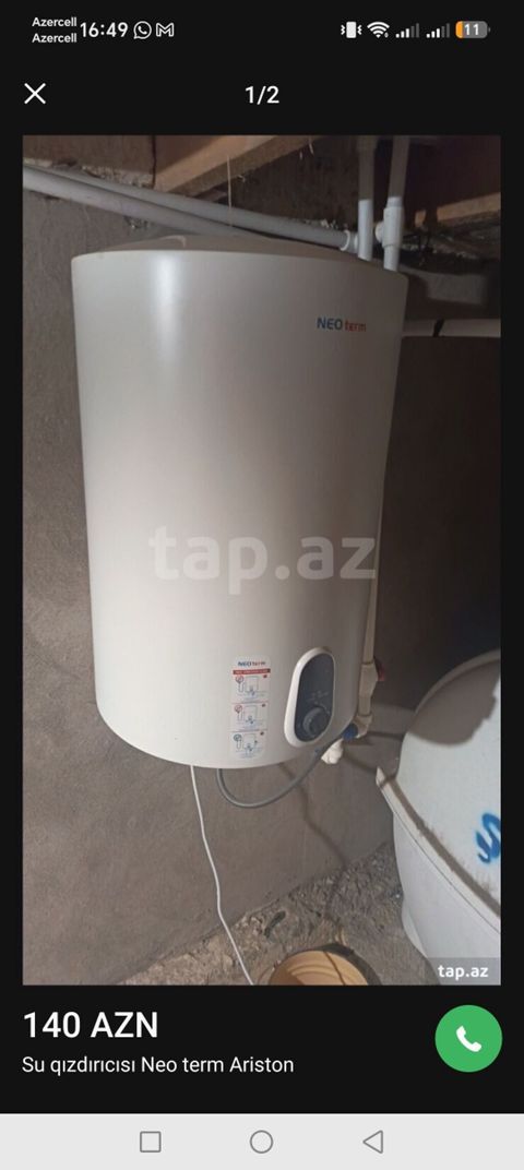 Su qızdırıcısı – NEOterm (Ariston tipli) - Divardan asılan elektrikli — Bakı
