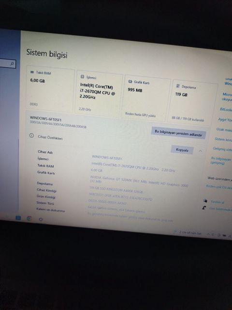 İşlənmiş Samsung, 15.6 Intel Core i7, 128 GB — Digah