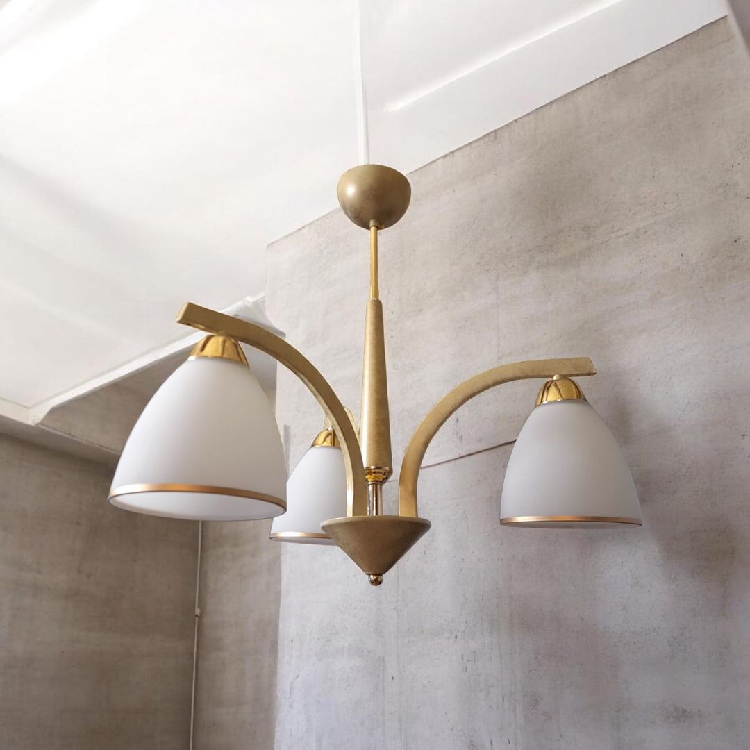Asma çılçıraq, metal/keramika, ağ/krem, 220 Vt — Mallar, Bakı (2)
