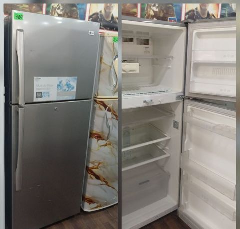 LG iki qapılı soyuducu (üstdən dondurucu) - Rəng: gümüş (inox tərzi) — Digah