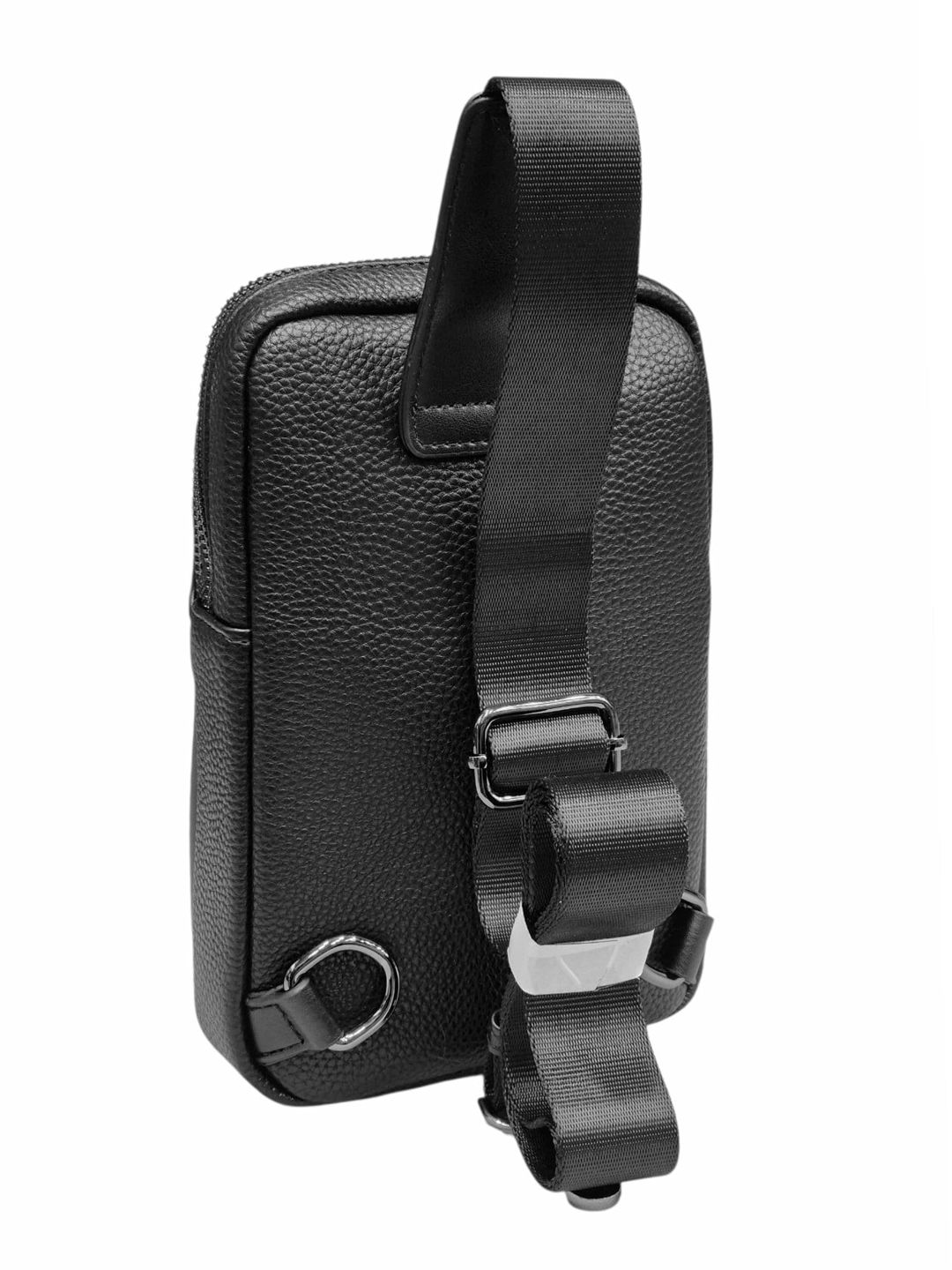 Unisex kross-bodi çanta, qara, poliuretan, 21x14 sm, Çin istehsalı - Boxiden_J6204_Black — Mallar, Bakı (3)
