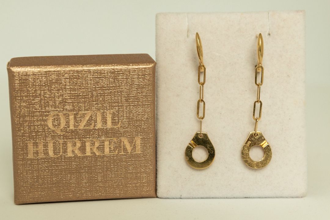 Sırğa qadınlar üçün HG629, qızıl 585 əyar — Mallar, Bakı