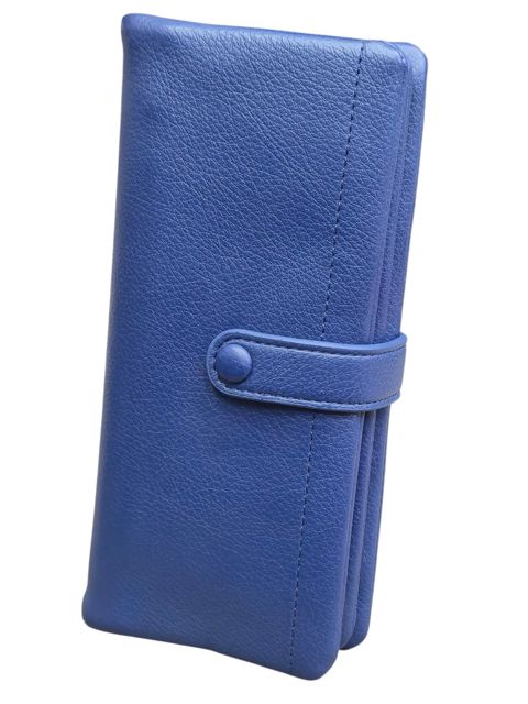 Qadınlar üçün pulqabı, poliuretan, göy, 19sm x 8.5sm, 10 kart bölməsi, Çin istehsalı - LoveandFreedom_A-2210_Blue — Bakı