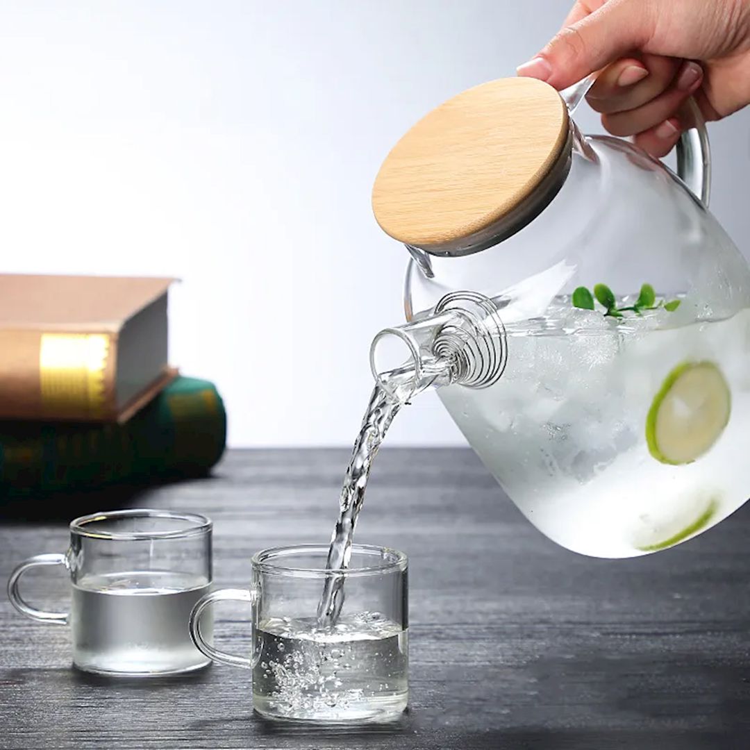 Dəmləmə çaydanı tibethome_ns559, 1800 ml, şüşə/bambuk, şəffaf — Mallar, Bakı (3)