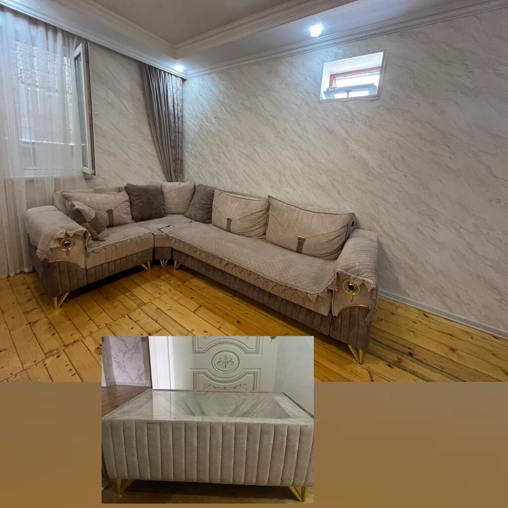 Divan satılır pufiklə birlikdə 450₼. Açılır bazası var.Ünvan binə — Divanlər, Digah