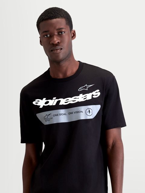 Futbolka Alpinestars Singular CSF, qara, pambıq/poliester, ölçü L — Bakı