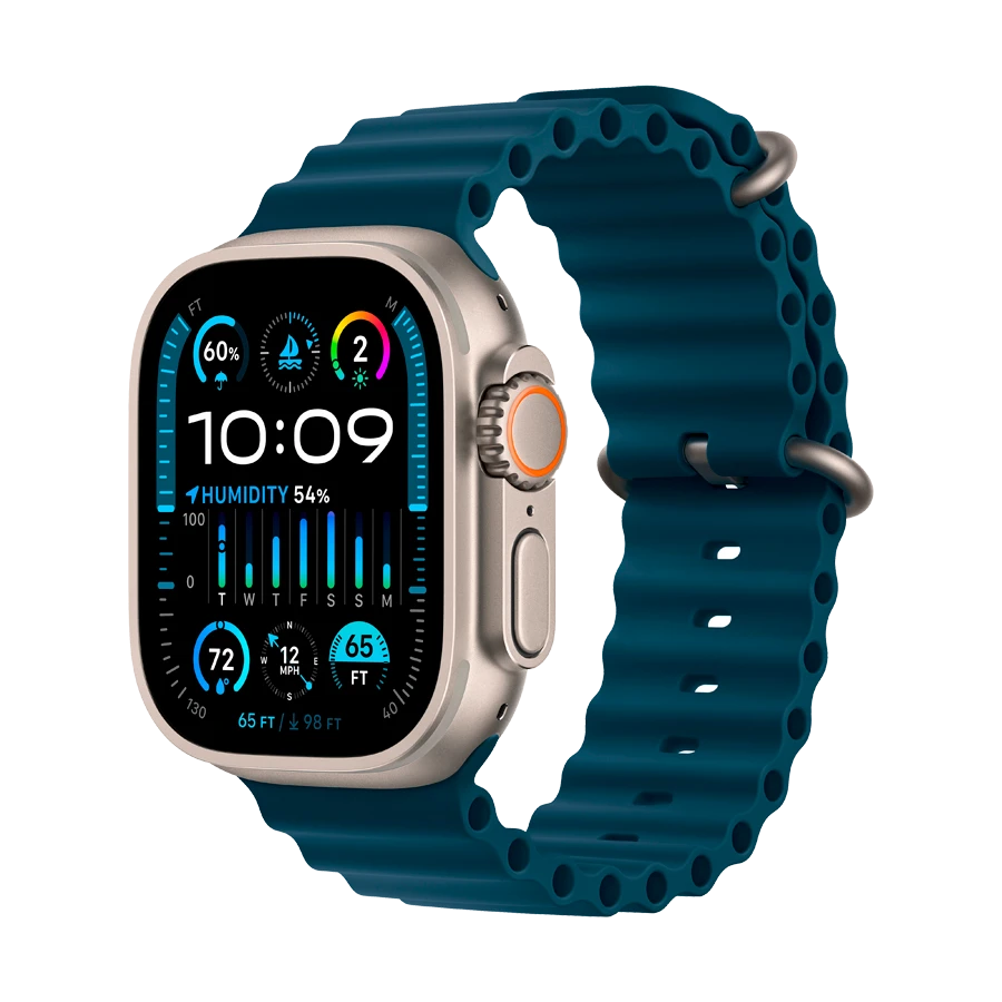 Apple Watch Ultra Series 2 GPS + Cellular, Blue Ocean Band, 49mm, Natural — Bakı