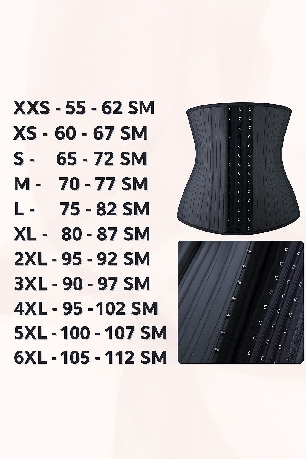 Qadınlar üçün korset 25s, qara, lateks, ölçü 2XL — Mallar, Bakı (2)
