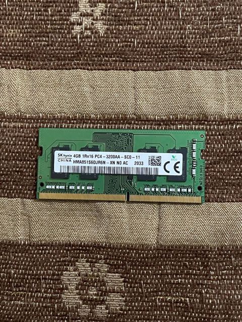 SK Hynix noutbuk RAM-ı, 4GB DDR4 3200MHz Sodımm Model — Bakı