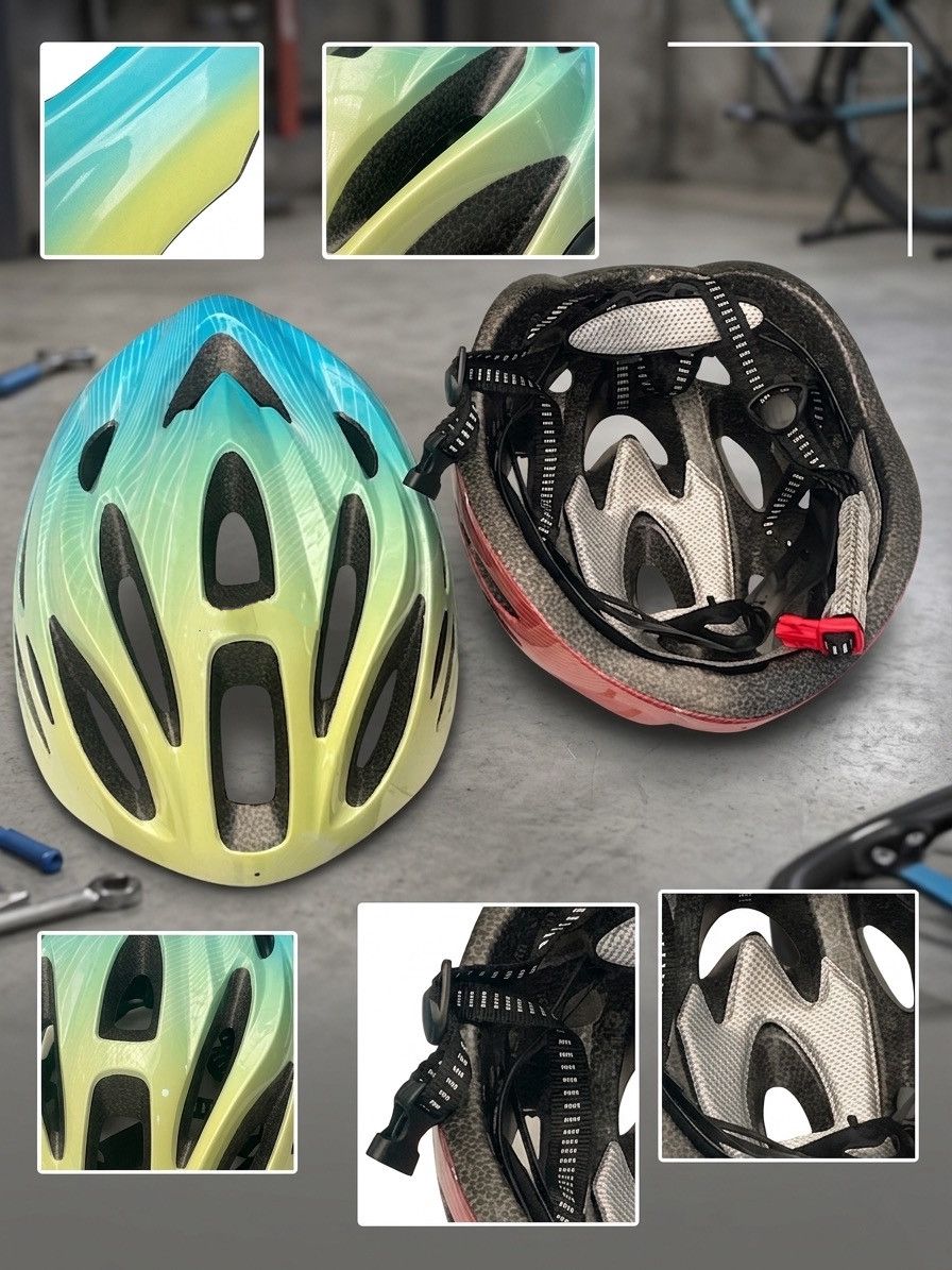 Velosiped dəbilqəsi ppower97 xrom, yaşıl — Mallar, Bakı