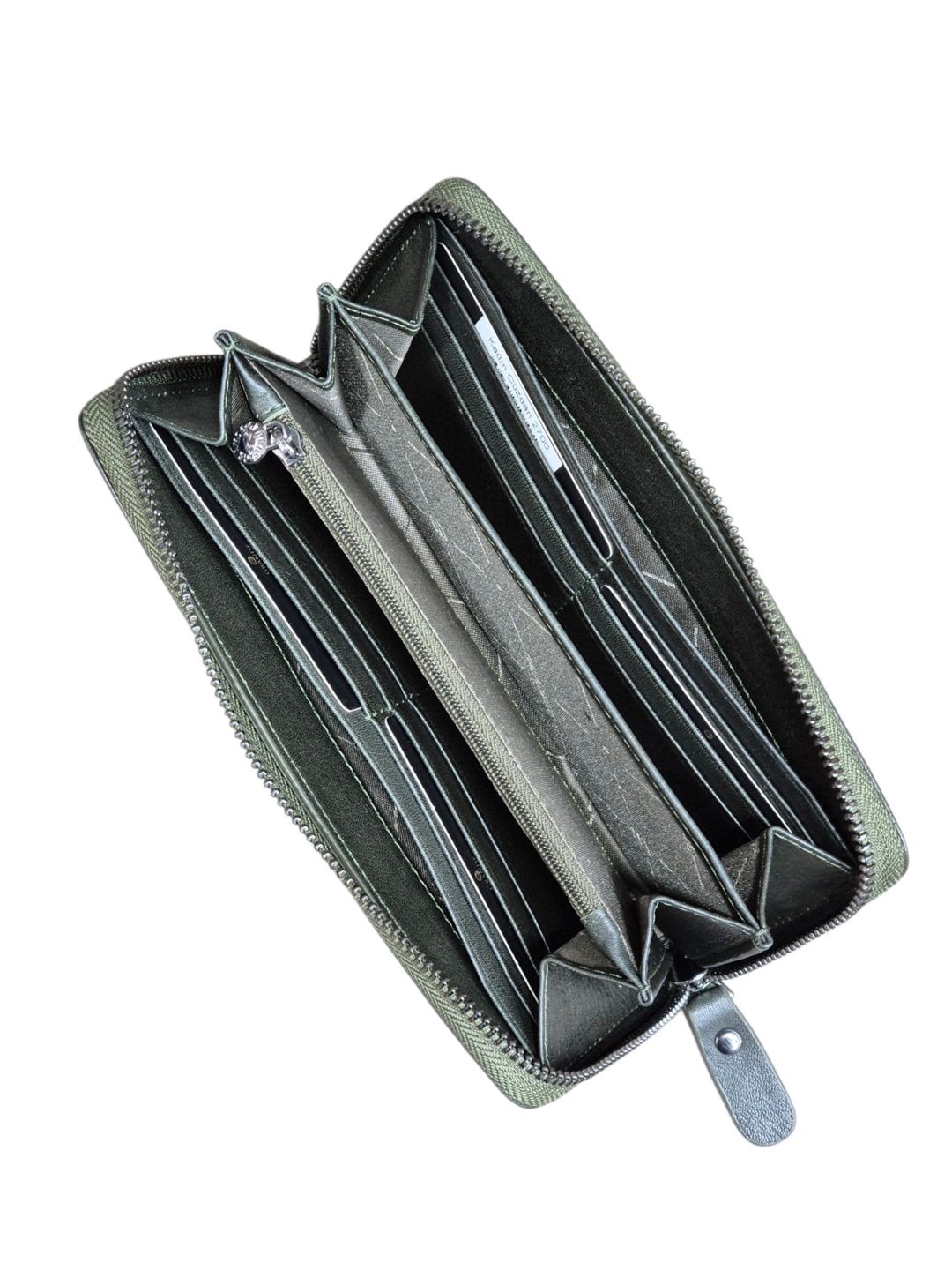 Qadınlar üçün pulqabı, təbii dəri, 19x10 sm, 12 kart bölməsi, Türkiyə istehsalı, yaşıl - Grande_2700_Green — Mallar, Bakı (3)