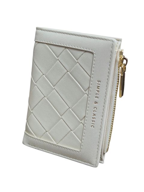 Qadınlar üçün pul kisəsi, poliuretan, 6 kart bölməsi, ağ, 9x12 sm, Çin istehsalı - Yadas_D2000-B186_White — Bakı